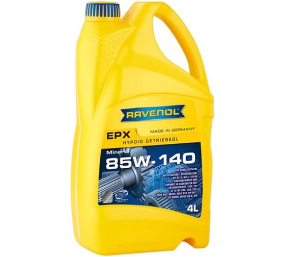 Масло трансмиссионное Getriebeoel EPX new (4 л; 85W-140; GL-5) RAVENOL 1223211-004-01-999