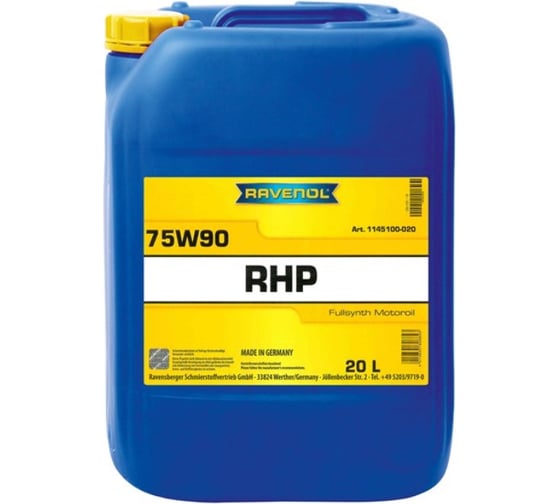 Масло трансмиссионное RHP Racing High Performance Gear new (20 л; 75W-90) RAVENOL 1145100-020-01-999 1