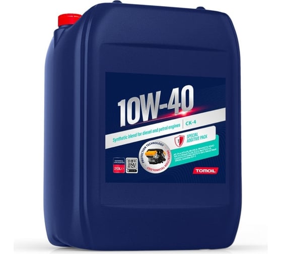 Моторное масло TOMOIL Engine Oil 10W-40 CK-4, канистра 20 л 7100018775