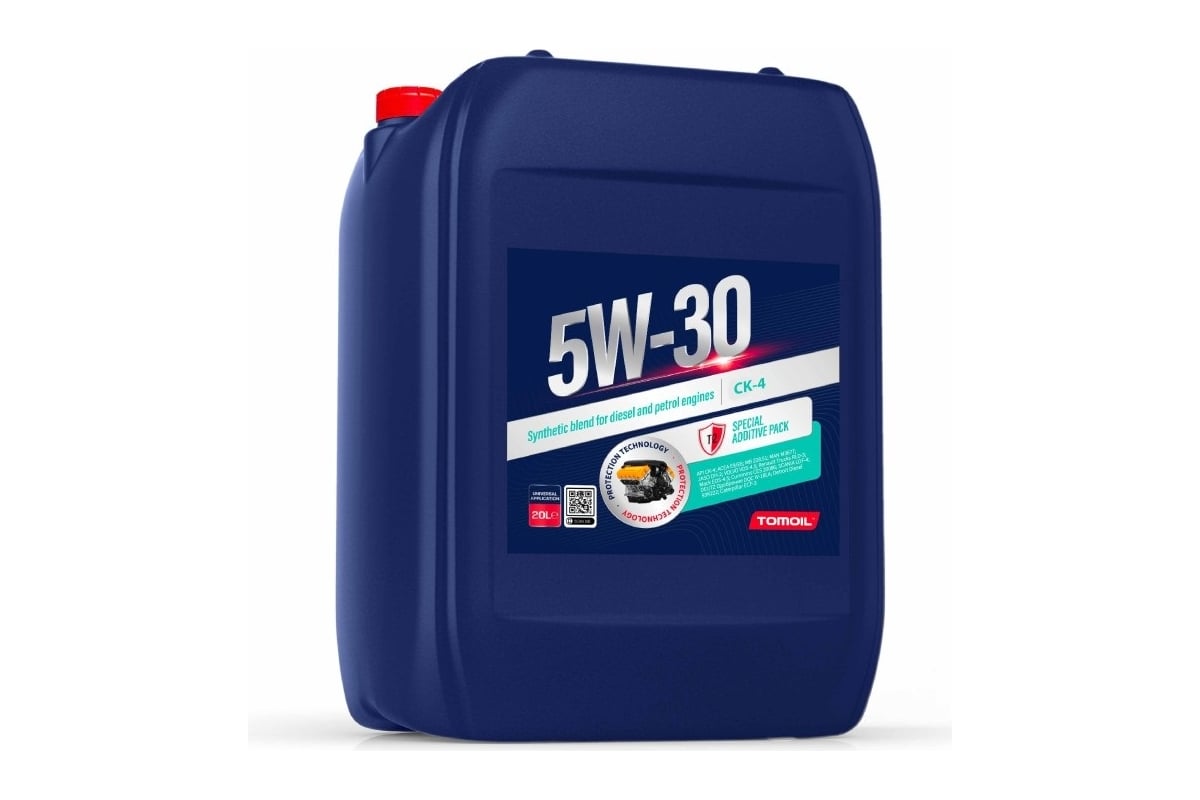 Моторное масло TOMOIL Engine Oil OIL 5W-30 CK-4, канистра 20 л ...