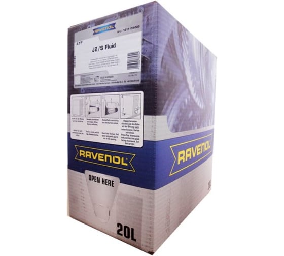 Масло трансмиссионное ATF J2/ S ecobox 20 л RAVENOL 1211115-B20-01-888 1