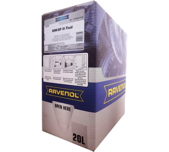 Масло трансмиссионное ATF MM SP-III Fluid ecobox 20 л RAVENOL 1212103-B20-01-888 1