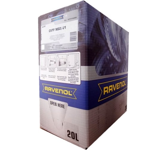 Масло трансмиссионное CVTF NS2/ J1 Fluid ecobox 20 л RAVENOL 1211114-B20-01-888 1