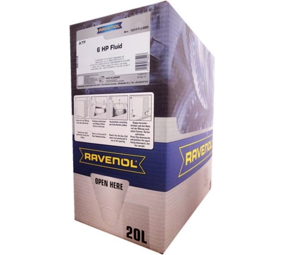 Масло трансмиссионное ATF 6 HP Fluid ecobox 20 л RAVENOL 1211112-B20-01-888