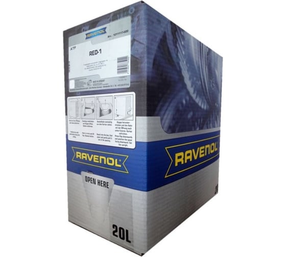 Масло трансмиссионное ATF RED-1 ecobox 20 л RAVENOL 1211117-B20-01-888 1
