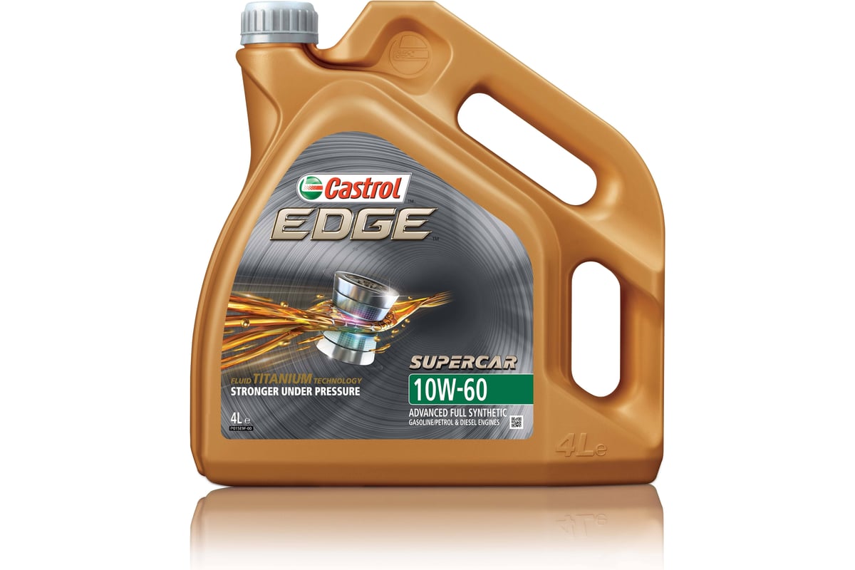 Масло EDGE SUPERCAR 10W-60 А3/В4 4 л Castrol 15A008 - выгодная цена,  отзывы, характеристики, фото - купить в Москве и РФ