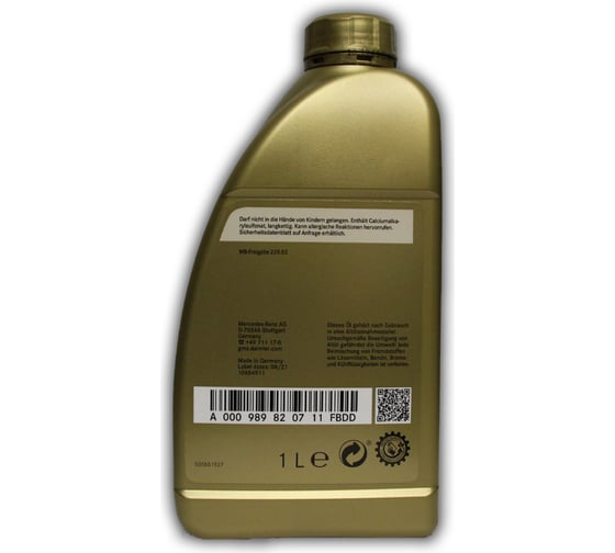 Моторное масло Mercedes-Benz MB 229.52 5W-30, 1л, Германия A000989820711FBDD