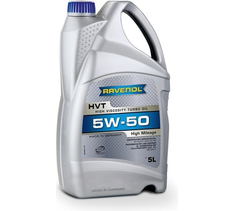 Моторное масло HVT High Viscosity Turbo Oil SAE 5W-50 new 5 л RAVENOL 1116102-005-01-999