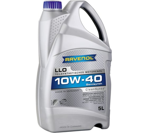 Моторное масло LLO SAE 10W-40 new 5 л RAVENOL 1112112-005-01-999