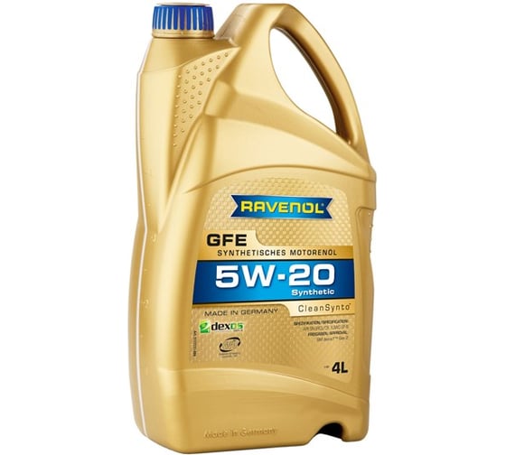 Моторное масло GFE SAE 5W-20 4 л RAVENOL 1111111-004-01-999