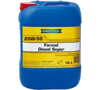 Моторное масло Formel Diesel Super SAE 20W-50 new 10 л RAVENOL 1123220-010-01-999