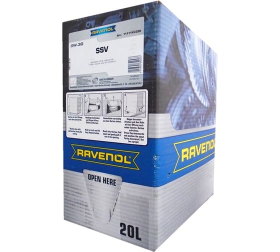 Моторное масло SSV Fuel Economy SAE 0W-30 ecobox 20 л RAVENOL 1111145-020-01-888