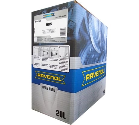 Моторное масло HDS Hydrocrack Diesel Specif SAE 5W-30 ecobox 20 л RAVENOL 1111121-B20-01-888