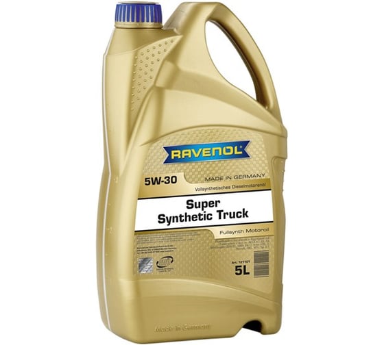 Моторное масло Super Synthetic Truck SAE 5W30 new 5 л RAVENOL 1121101-005-01-999