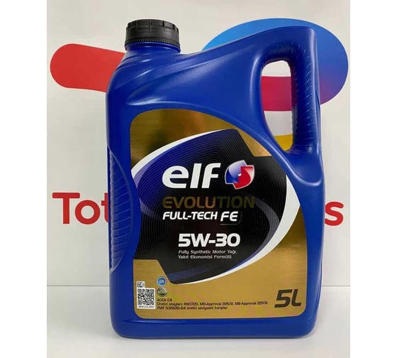 Масло для 4-х тактных двигателей ELF EVOLUTION FULL-TECH FE 5W30 5L TR 221267