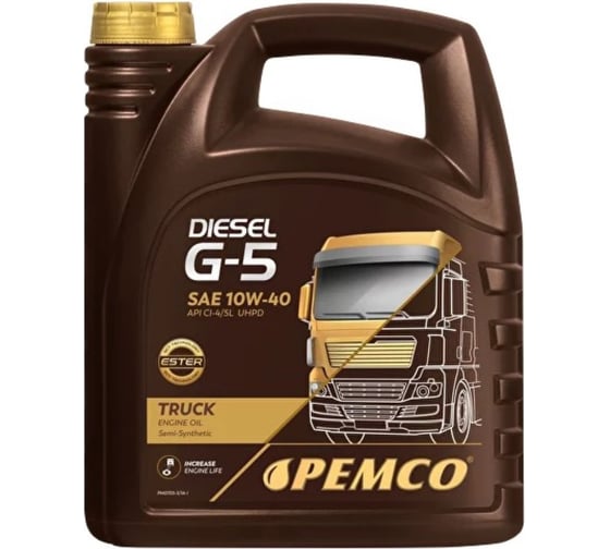 Масло моторное PEMCO DIESEL G-5 10W-40 UHPD (5 литров) PM0705-5