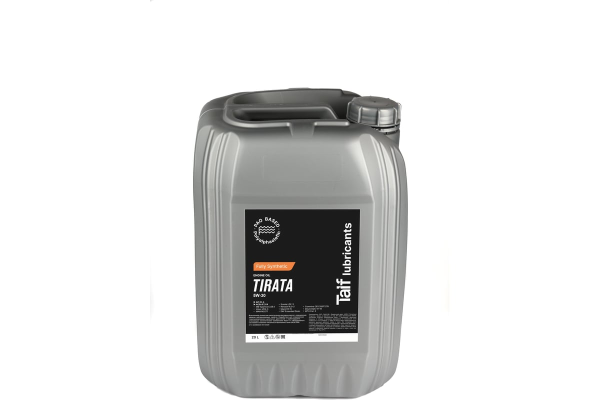 Моторное масло TAIF TIRATA 5W-30 20 л. 212061 - выгодная цена, отзывы ...