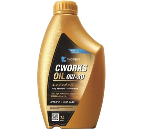 Моторное масло OIL 0W-30 C3 1 л CWORKS A130R5001