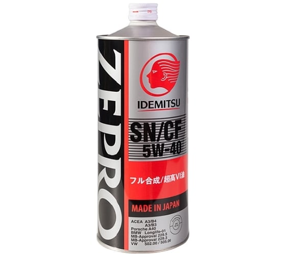 Масло моторное IDEMITSU Zepro Euro Spec SN/CF, 5W-40, 1 л 1849-001 1