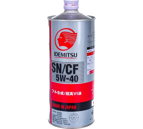 Масло моторное IDEMITSU Zepro Euro Spec SN/CF, 5W-40, 1 л 1849-001