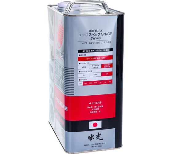 Моторное масло IDEMITSU Zepro Euro Spec SN/CF, 5W-40, 4 л 1849-004