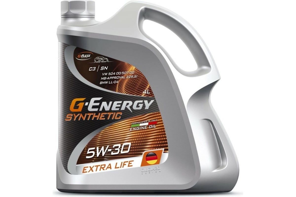 Масло моторное Synthetic Extra Life (5W-30; 4 л) G-Energy 253142480 ...