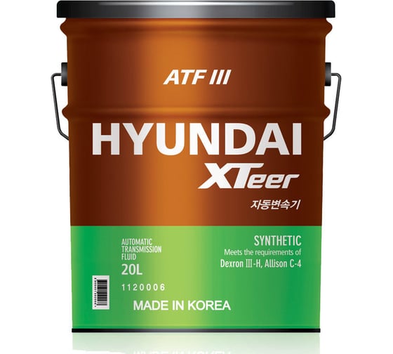 Масло ATF 3 20 л HYUNDAI Xteer 1120006