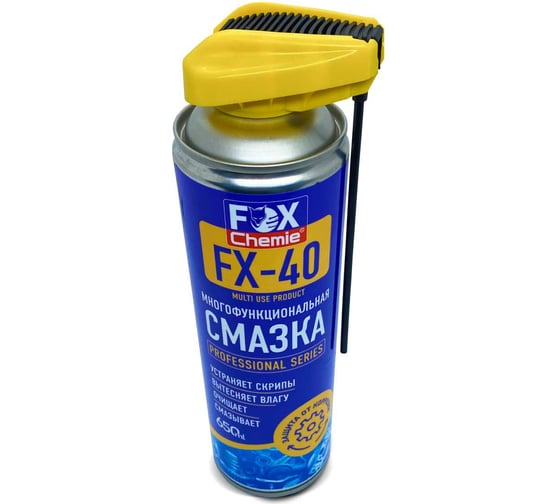 Многофункциональная проникающая смазка Fox Chemie FX-40 650мл с насадкой, LMF115
