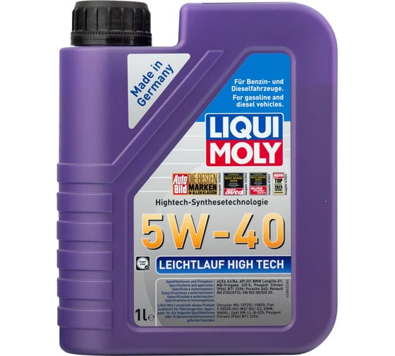 Синтетическое моторное масло LIQUI MOLY LiquiMoly НС- Leichtlauf High Tech 5W-40 SP A3/B4 (1л) 2327