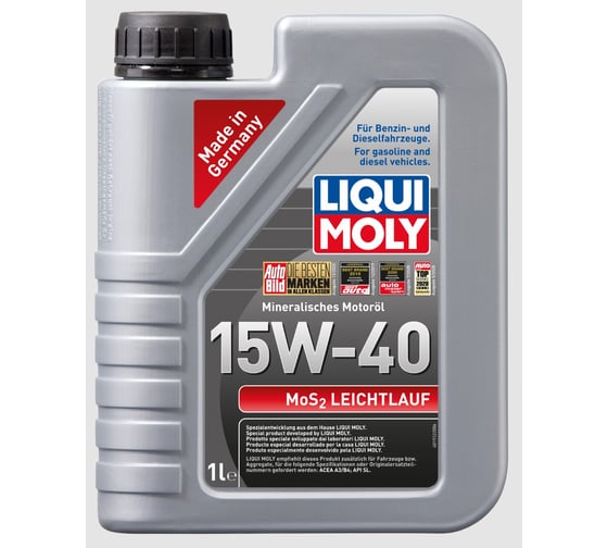 Минеральное моторное масло LIQUI MOLY MoS2 Leichtlauf 15W-40 (1л) 2570 1