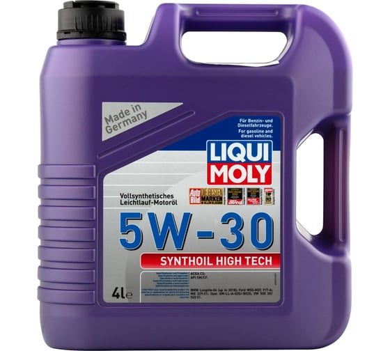 Синтетическое моторное масло LIQUI MOLY Synthoil High Tech 5W-30 CF/SM C3 (4л) 20958 1