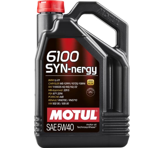 Масло моторное Technosynthese 6100 SYN-NERGY (5 л; 5W40) MOTUL 107979 1