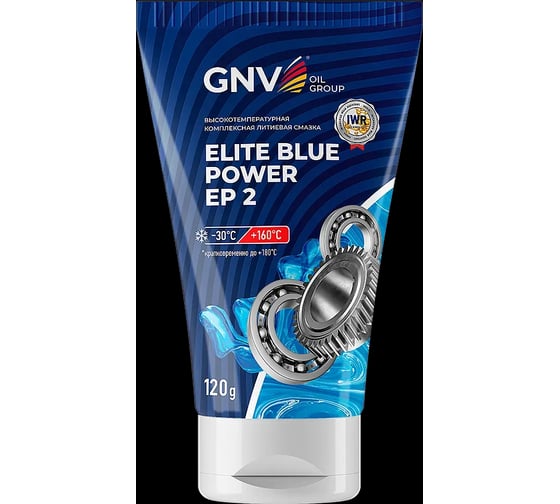 Высокотемпературная комплексная литиевая смазка GNV Grease Elite Blue Power EP 2 (тюбик 24x0,120 кг.) GEB1027305020320002120