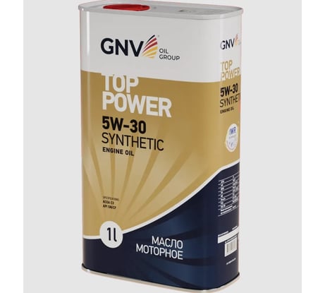 Моторное масло GNV Top Power 5W-30 Synthetic (мет.канистра 1 л.) VAG VW 504.00/507.00 GTP1011872020010530001