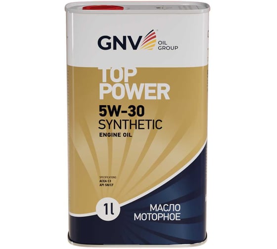 Моторное масло GNV Top Power 5W-30 Synthetic (мет.канистра 1 л.) VAG VW 504.00/507.00 GTP1011872020010530001