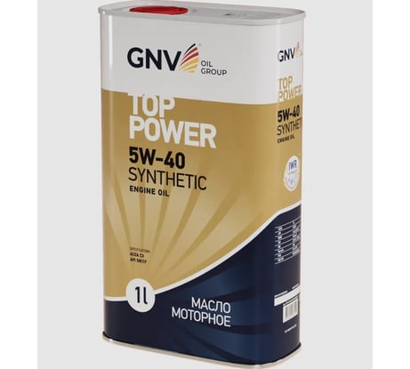 Синтетическое моторное масло GNV Top Power 5W-40 Synthetic (мет.канистра 1 л.) ACEA C3, MB 229.51/229.52 GTP1011872019510540001