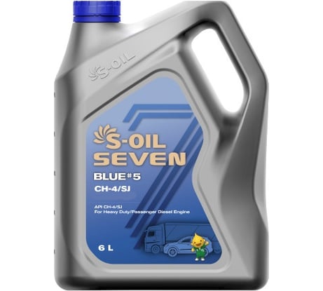 Моторное масло BLUE#5 CH-4/SJ 15W-40 6 л S-OIL SEVEN E107927