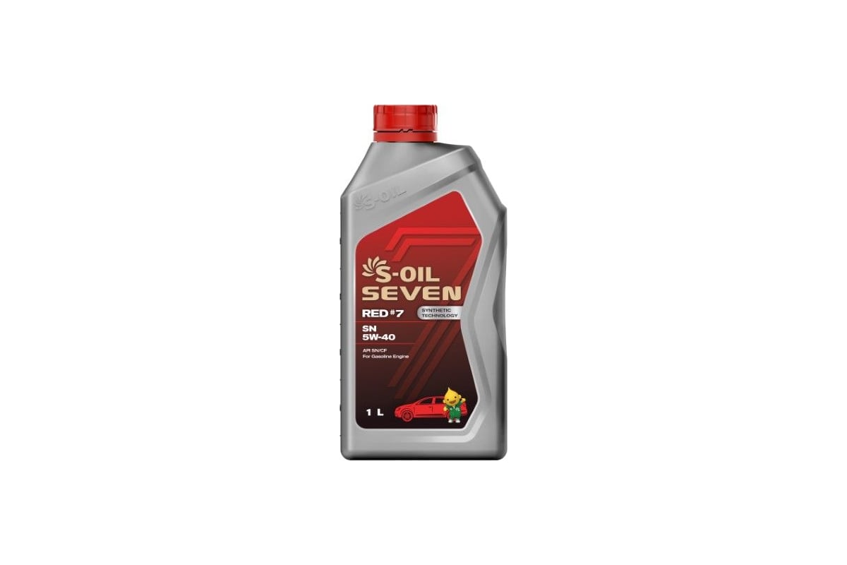 Моторное масло RED#7 SN 5W-40 1 л S-OIL SEVEN E107652 - выгодная цена,  отзывы, характеристики, фото - купить в Москве и РФ