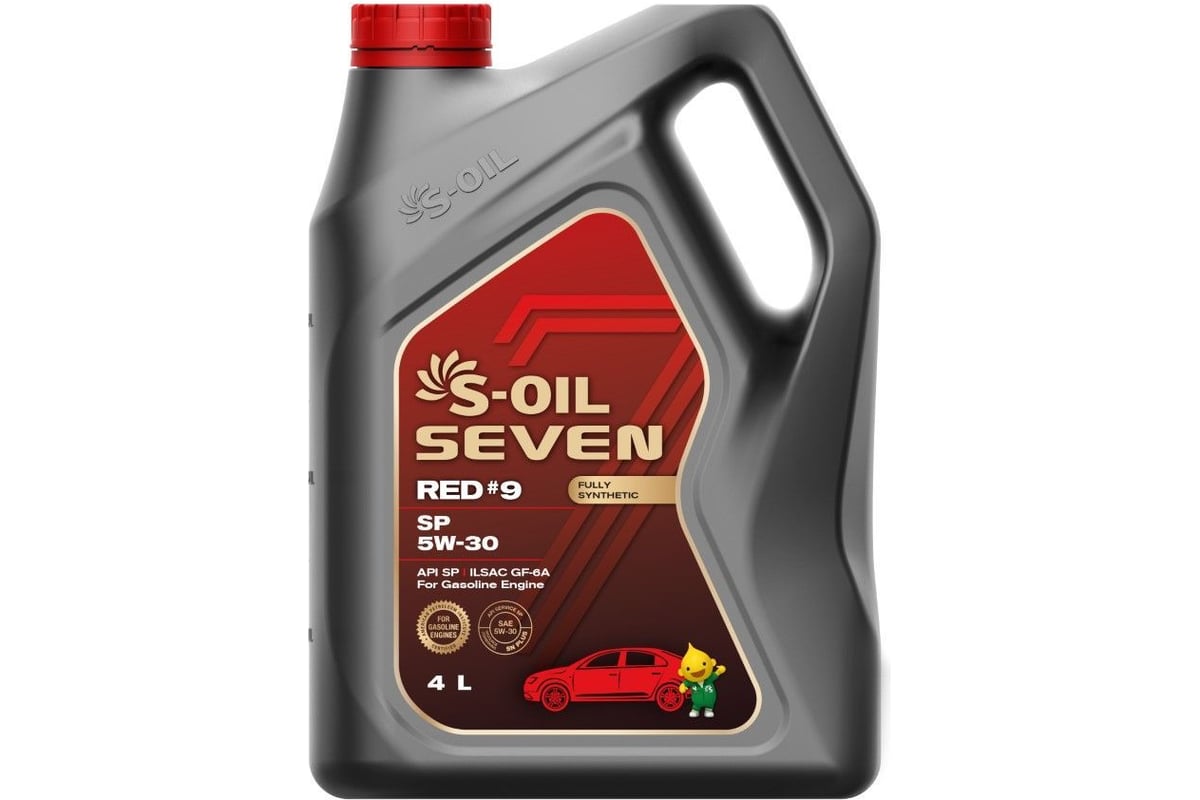 Моторное масло RED#9 SP 5W-30 4 л S-OIL SEVEN E108296 - выгодная цена,  отзывы, характеристики, фото - купить в Москве и РФ