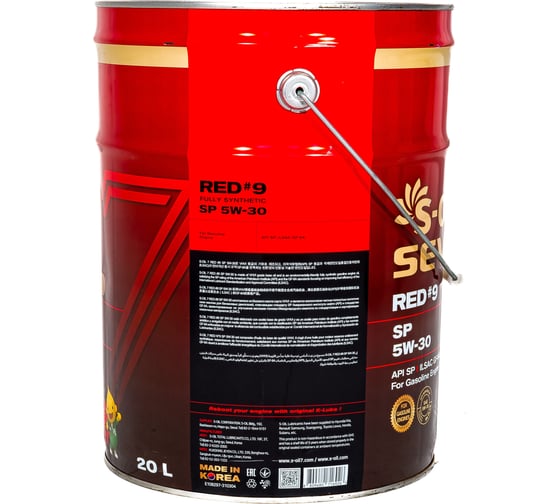 Моторное масло RED#9 SP 5W-30 20 л S-OIL SEVEN E108297