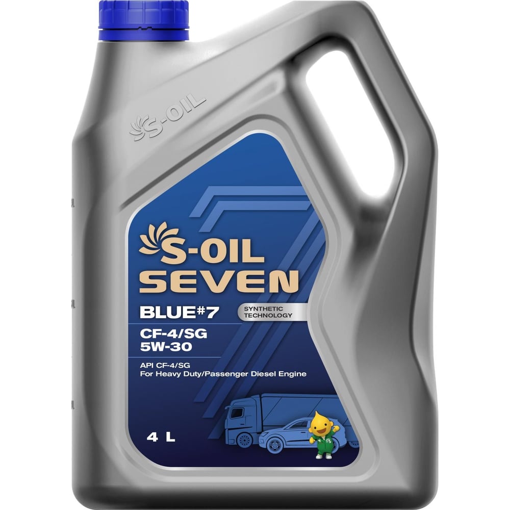 Моторное масло BLUE#7 CF-4/SG 5W-30 4 л S-OIL SEVEN E107891 - выгодная ...