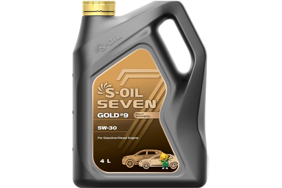 Моторное масло GOLD#9 A5/B5 5W-30 4 л S-OIL SEVEN E107768 - выгодная цена,  отзывы, характеристики, фото - купить в Москве и РФ