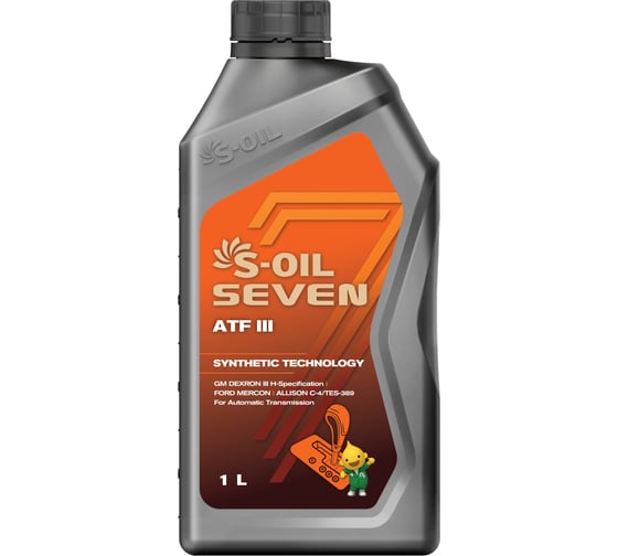 Трансмиссионное масло ATF III 1 л S-OIL SEVEN E107993
