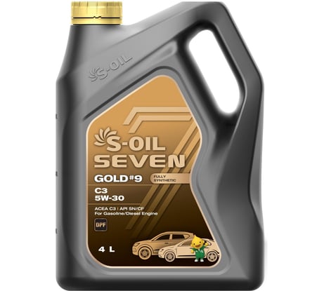 Моторное масло GOLD#9 C3 5W-30 4 л S-OIL SEVEN E107763