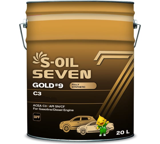 Моторное масло GOLD#9 C3 5W-30 20 л S-OIL SEVEN E107766