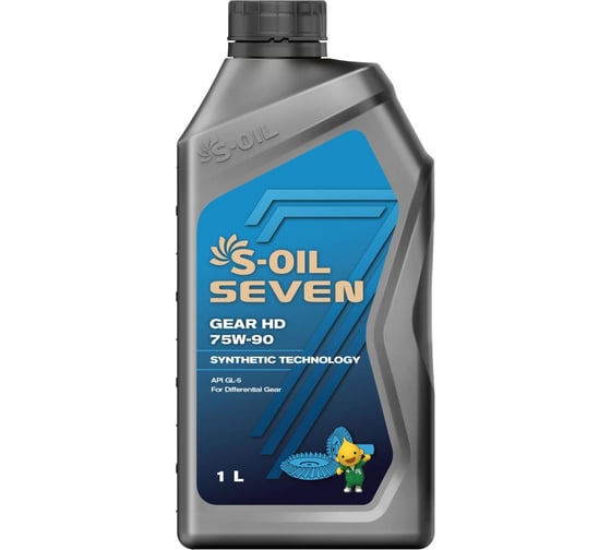 Трансмиссионное масло GEAR HD 75W-90 1 л S-OIL SEVEN E107809 1