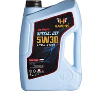 Масло HAVENS Special OEF 5W30 ACEA A5/B5, API SN/CF 4L HSOEF5W30A5B54