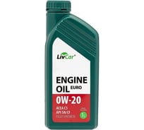 Масло моторное LIVCAR 0W-20 Engine Oil EURO 0W-20 ACEA C5 API SN/CF 1л LC7110020-001