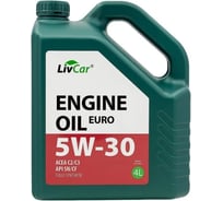 Масло моторное LIVCAR 5W-30 Engine Oil EURO 5W-30 ACEA C2/3 API SN/CF 4л LC7110530-004