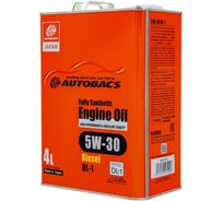 Масло моторное AUTOBACS 5W-30 FULLY SYNTHETIC DIESEL DL-1 4л A00033252